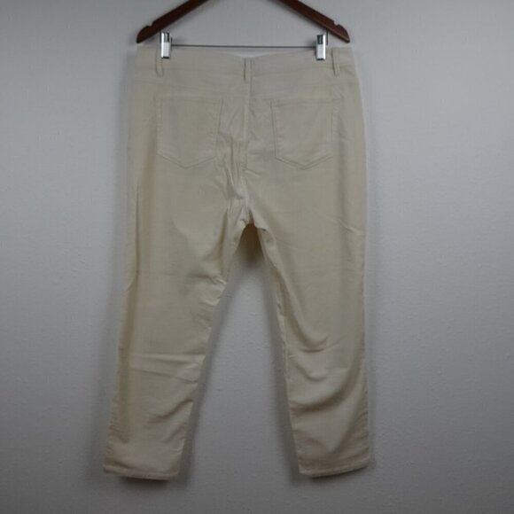 J. Jill Brushed Cotton Pants Women's Petite Size 16 Off White Soft Cropped - Picture 4 of 9